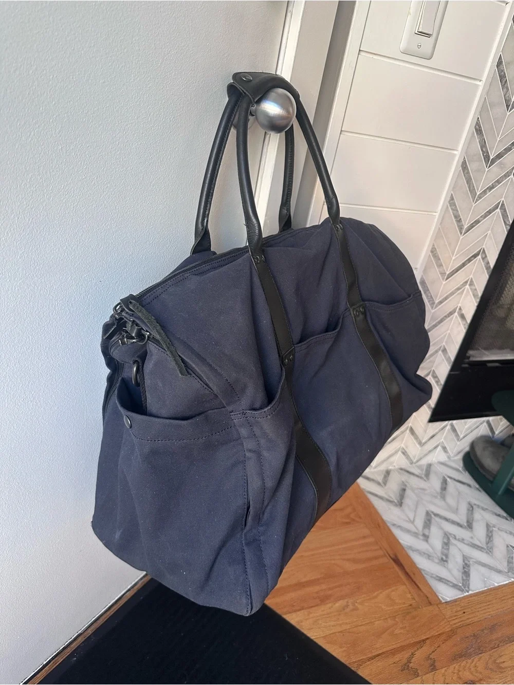 Navy Canvas Garment Duffel Bag